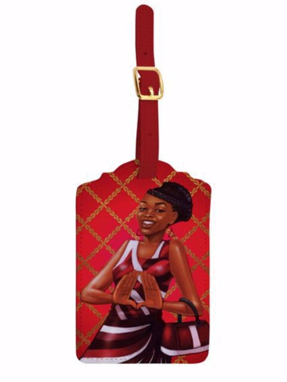 Luggage Tag Set | Red & White